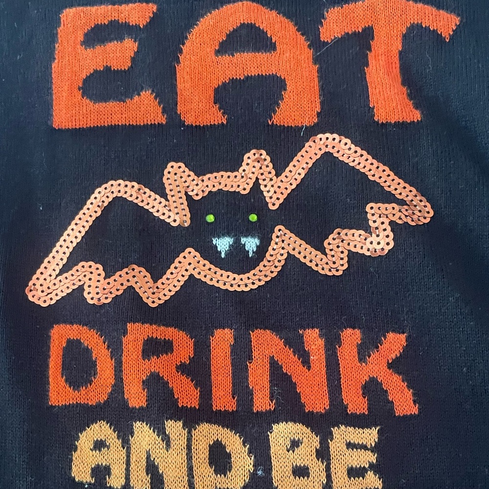 Halloween Sweater M Eat, Drink & Be Scary